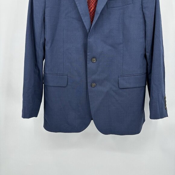 STAFFORD jacket blazer sport coat classic fit travel stretch wool blend blue 44R - Picture 5 of 11